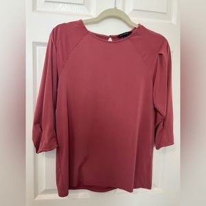Banana Republic pink 3/4 sleeve blouse. Medium.